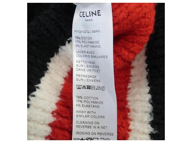 Céline Suéter de lana de rayas oversized Celine Negro - vista 3