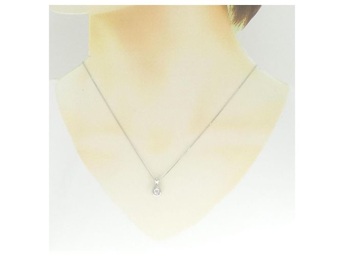 Autre Marque Colar de platina e diamantes Prata - vista 6