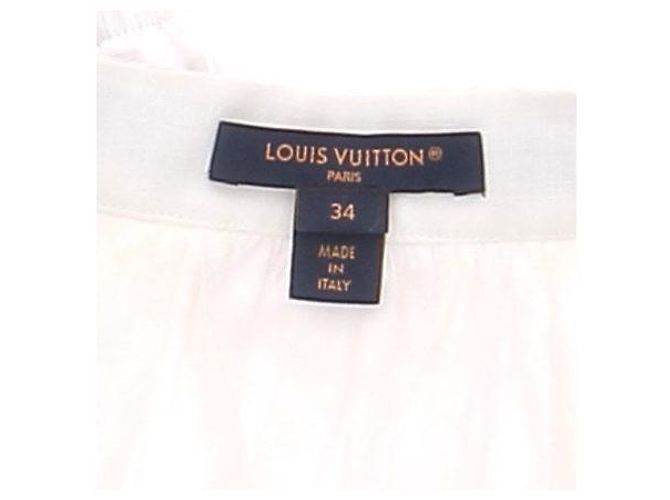 Louis Vuitton Bluse aus Leinen Weiß Größe 34 - Ansicht 5