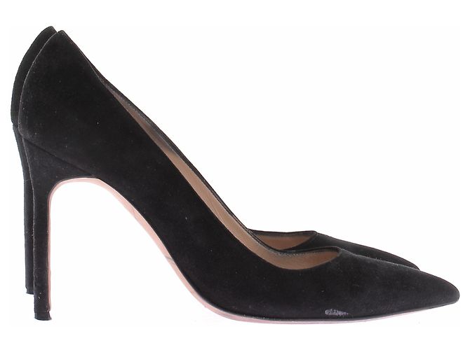 Manolo Blahnik Décolleté nere in camoscio Nero - vista 2