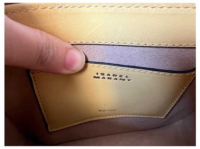 Borsa a mano Isabel Marant Elda gialla in pelle esotica Giallo - vista 10