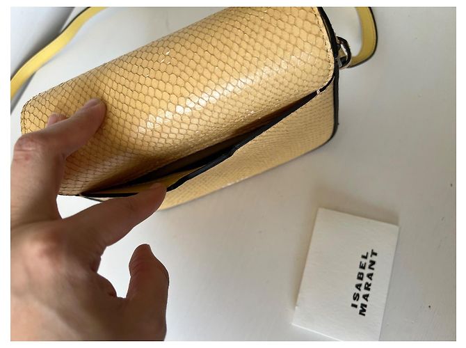 Borsa a mano Isabel Marant Elda gialla in pelle esotica Giallo - vista 11