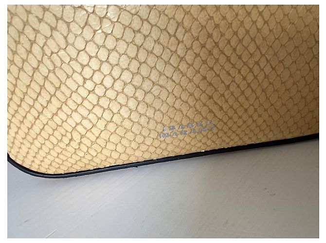 Borsa a mano Isabel Marant Elda gialla in pelle esotica Giallo - vista 12