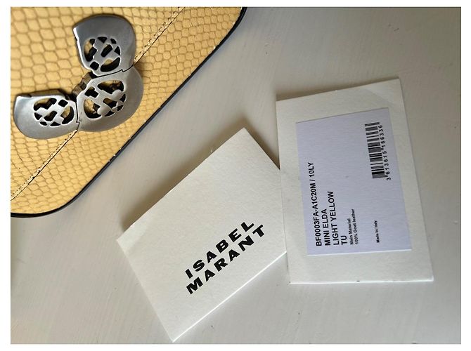 Borsa a mano Isabel Marant Elda gialla in pelle esotica Giallo - vista 14