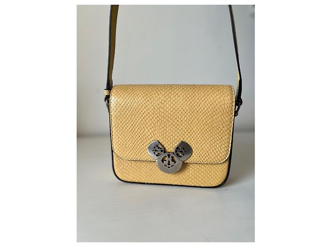 Borsa a mano Isabel Marant Elda gialla in pelle esotica Giallo - vista 2