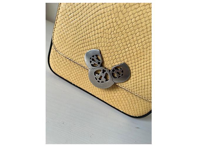 Borsa a mano Isabel Marant Elda gialla in pelle esotica Giallo - vista 3