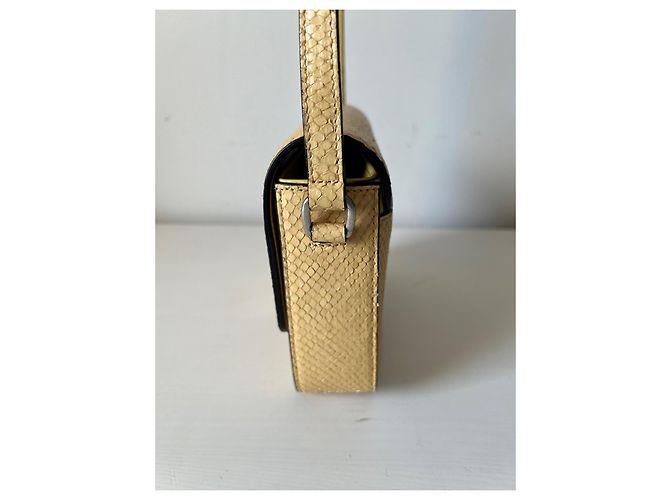 Borsa a mano Isabel Marant Elda gialla in pelle esotica Giallo - vista 4