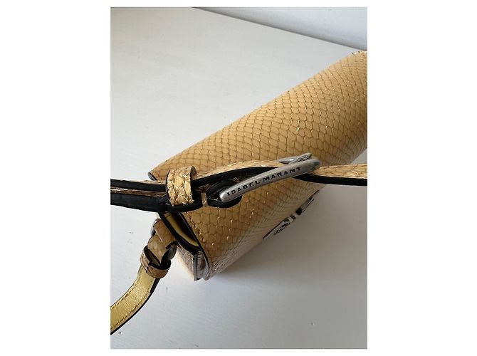 Borsa a mano Isabel Marant Elda gialla in pelle esotica Giallo - vista 6