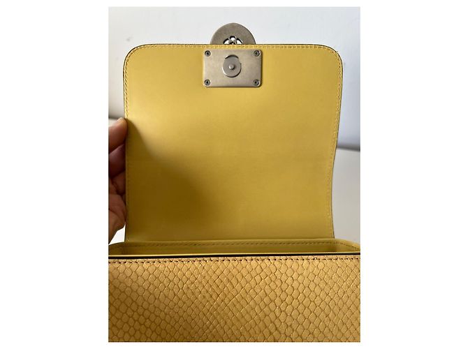 Borsa a mano Isabel Marant Elda gialla in pelle esotica Giallo - vista 7