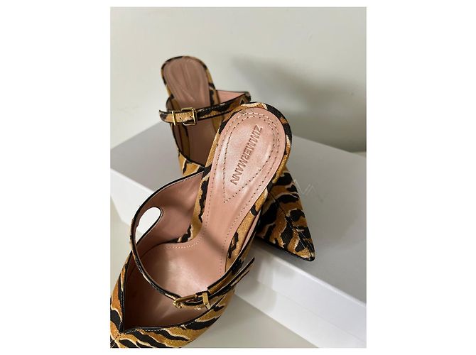 Zimmermann Sandalen mit Tigerdruck Braun Schwarz Leopardenprint - Ansicht 2
