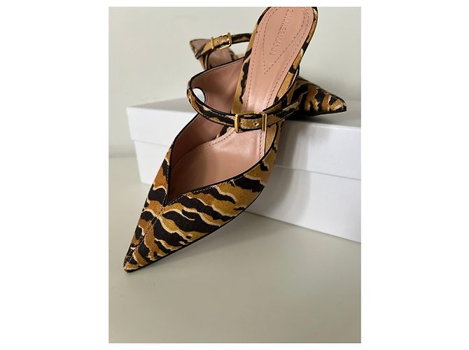Zimmermann Sandalen mit Tigerdruck Braun Schwarz Leopardenprint - Ansicht 3