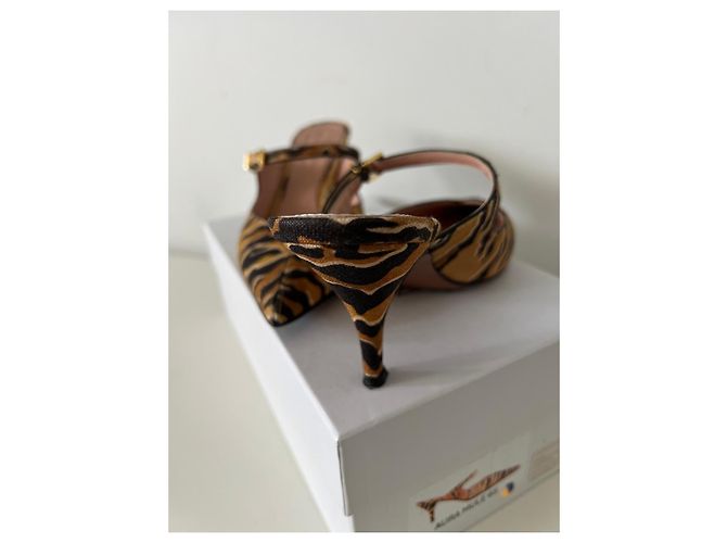 Zimmermann Sandalen mit Tigerdruck Braun Schwarz Leopardenprint - Ansicht 4