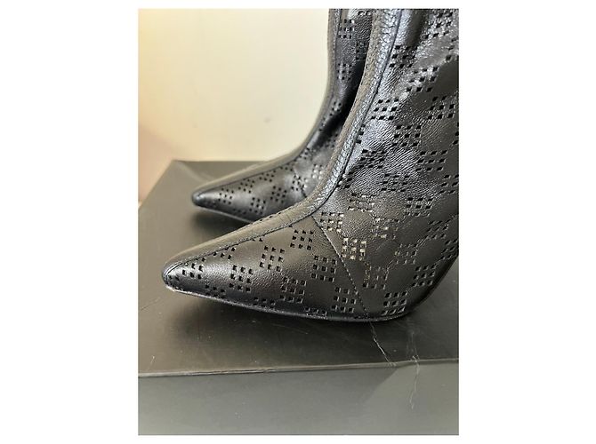 Botines IRO de cuero negro perforado - vista 6