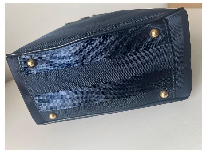 Courreges Borsa tote Courrèges in tela blu navy Blu scuro - vista 6