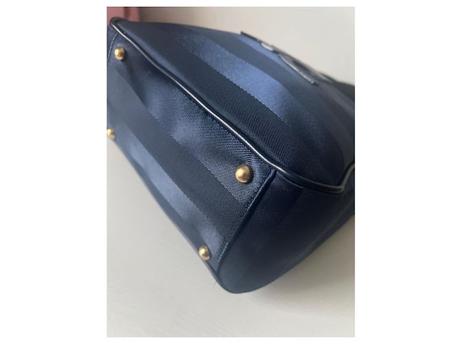 Courreges Borsa tote Courrèges in tela blu navy Blu scuro - vista 7