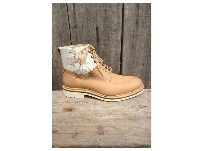 Heschung Stiefeletten Ginkgo Leder Beige - Ansicht 10
