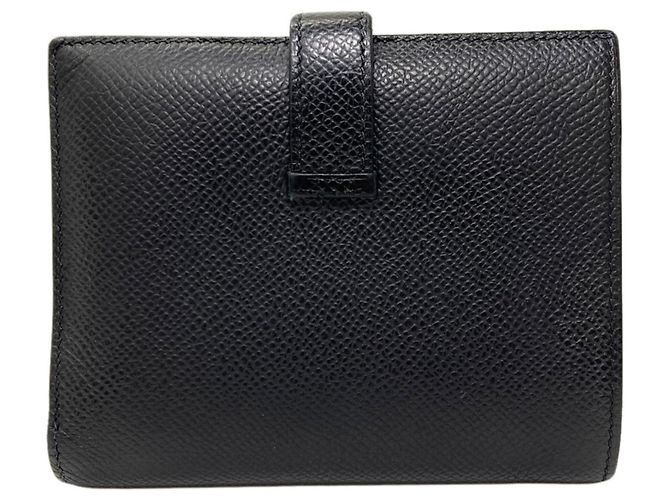 Hermès Bearn kompakte Bi-Fold Geldbörse Schwarz - Ansicht 2
