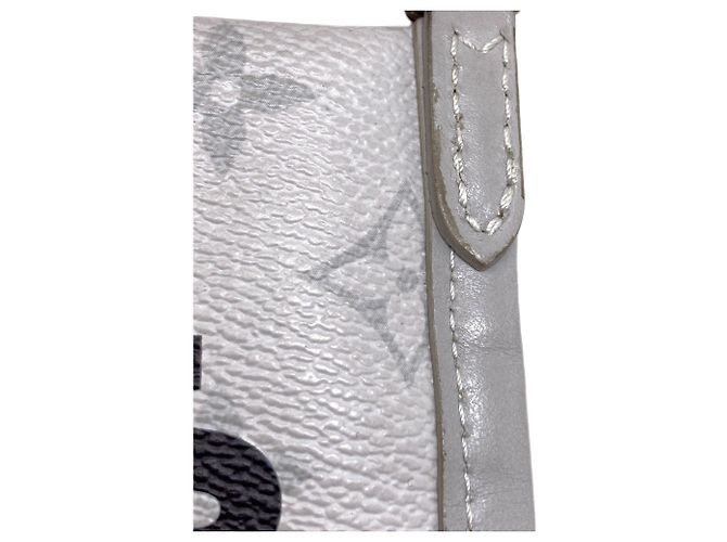 Borsa a tracolla piatta in denim Monogram Louis Vuitton Marrone Arancione - vista 24