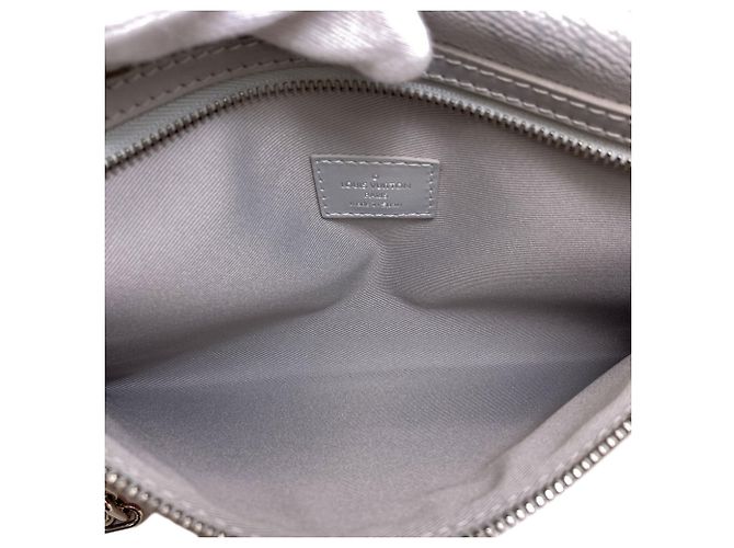 Borsa a tracolla piatta in denim Monogram Louis Vuitton Marrone Arancione - vista 6