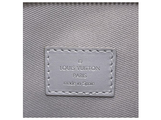 Borsa a tracolla piatta in denim Monogram Louis Vuitton Marrone Arancione - vista 9