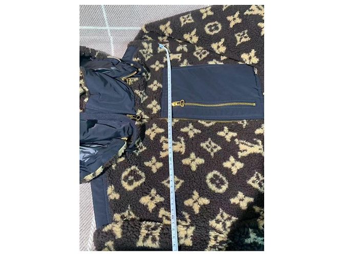 Abrigo Teddy Louis Vuitton Marrón Tweed Castaño - vista 8