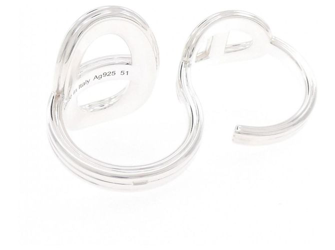 Doppelring Chaine d'Ancre 24 Hermès Silber - Ansicht 3