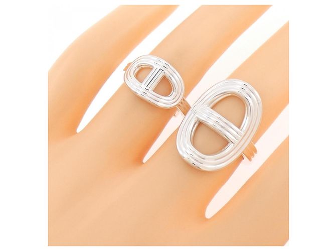 Doppelring Chaine d'Ancre 24 Hermès Silber - Ansicht 5