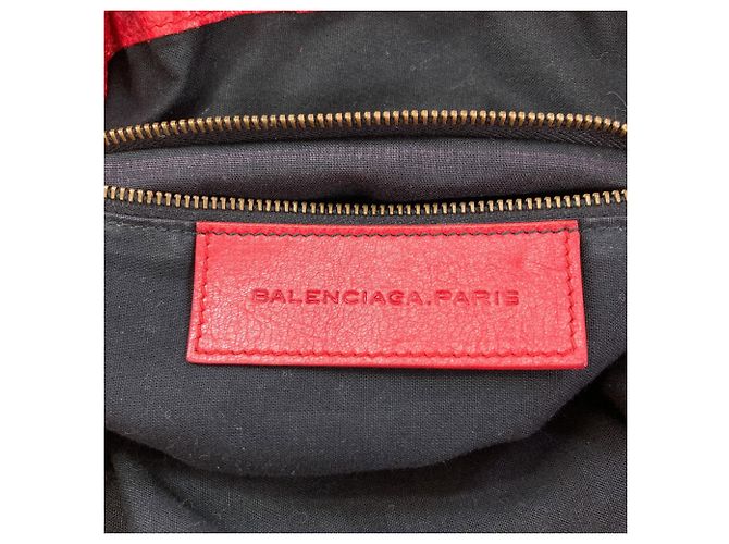 Borsa a mano mini pom classica Balenciaga Rosso - vista 10