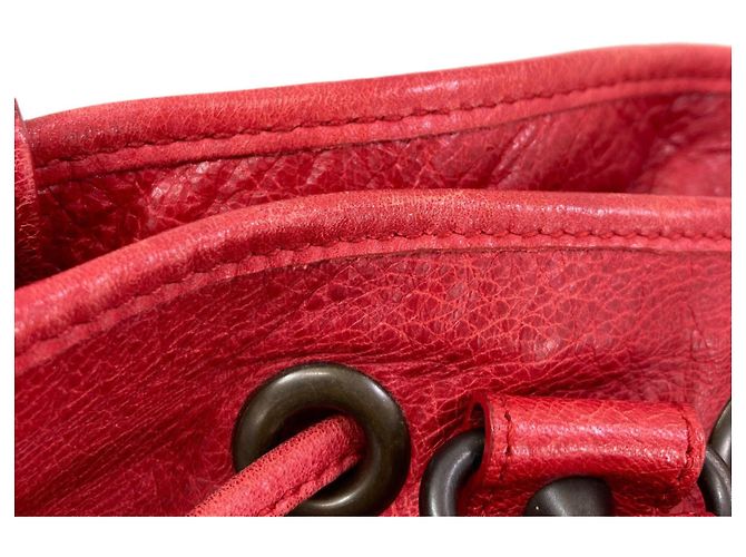 Borsa a mano mini pom classica Balenciaga Rosso - vista 11