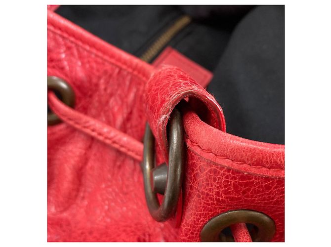 Borsa a mano mini pom classica Balenciaga Rosso - vista 12