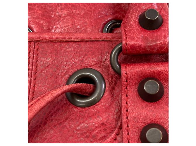 Borsa a mano mini pom classica Balenciaga Rosso - vista 13