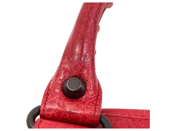 Borsa a mano mini pom classica Balenciaga Rosso - vista 18