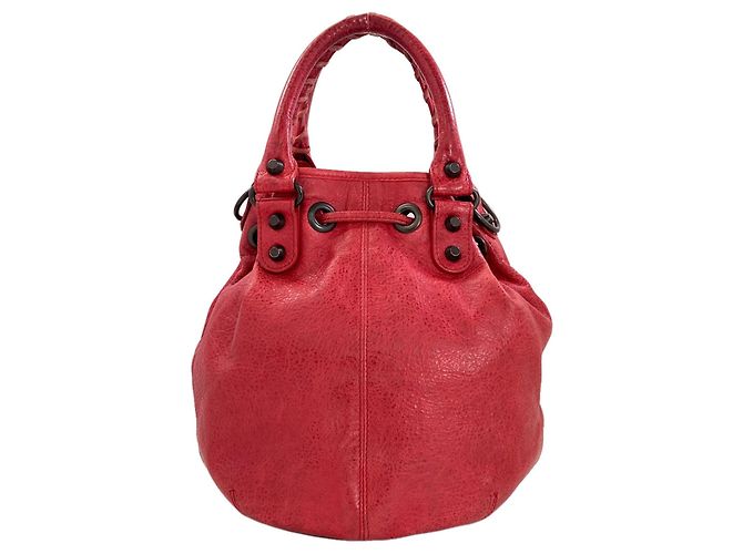 Borsa a mano mini pom classica Balenciaga Rosso - vista 2
