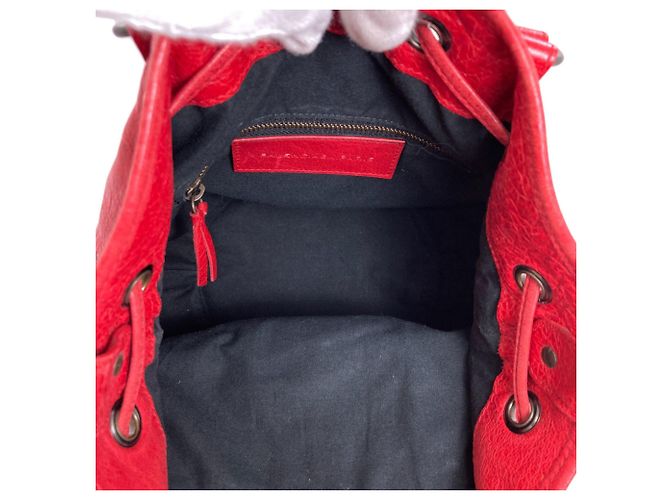 Borsa a mano mini pom classica Balenciaga Rosso - vista 5