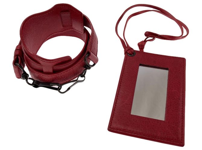Borsa a mano mini pom classica Balenciaga Rosso - vista 8