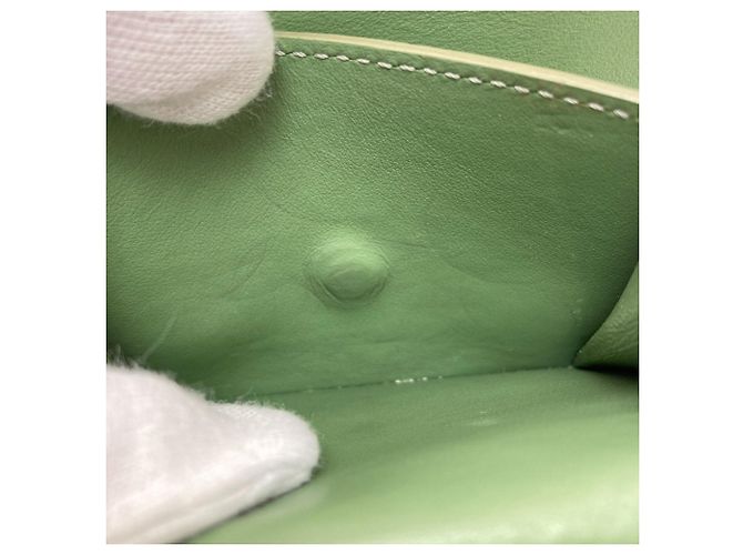 Céline Portafoglio bi-fold Celine Triomphe con patta Verde - vista 14