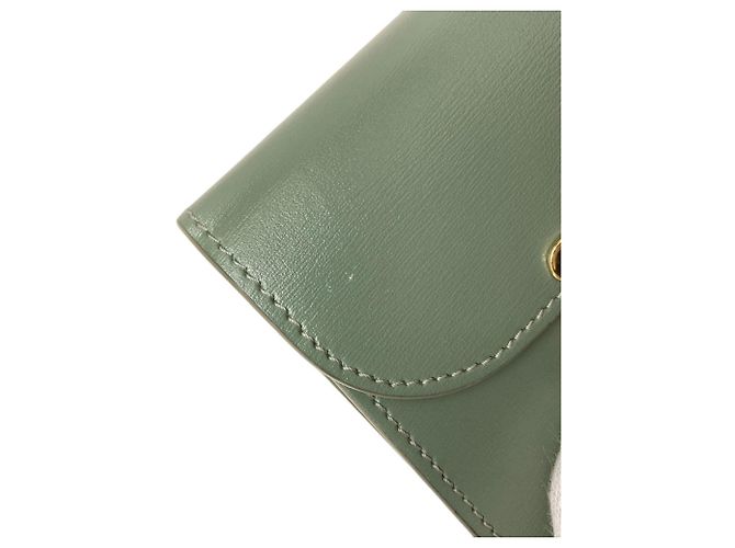 Céline Portafoglio bi-fold Celine Triomphe con patta Verde - vista 19