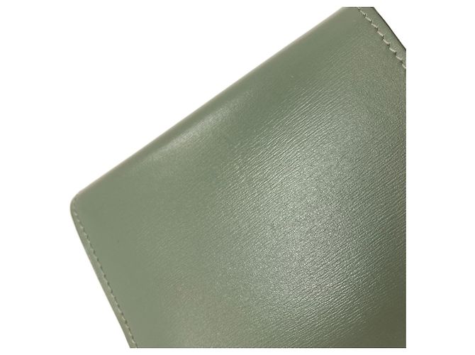 Céline Portafoglio bi-fold Celine Triomphe con patta Verde - vista 20