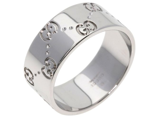 Anello Gucci Icon Wide #22 in oro bianco 18K - vista 2