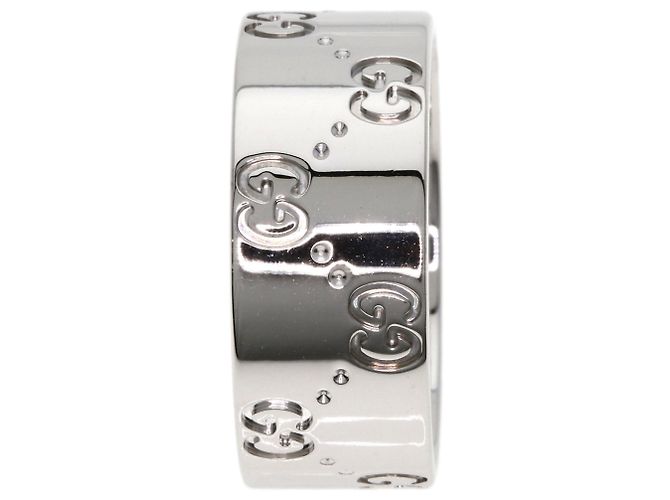 Anello Gucci Icon Wide #22 in oro bianco 18K - vista 3