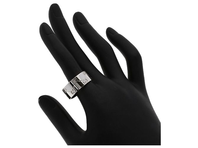Anello Gucci Icon Wide #22 in oro bianco 18K - vista 6