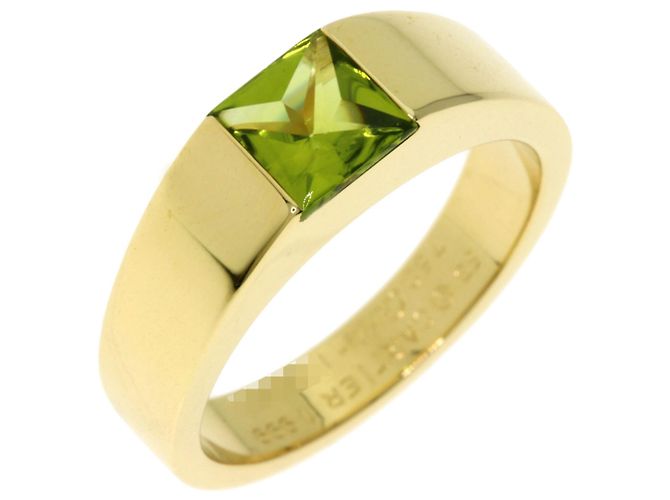 Anello Cartier Tank in oro giallo 18K con peridoto - vista 2