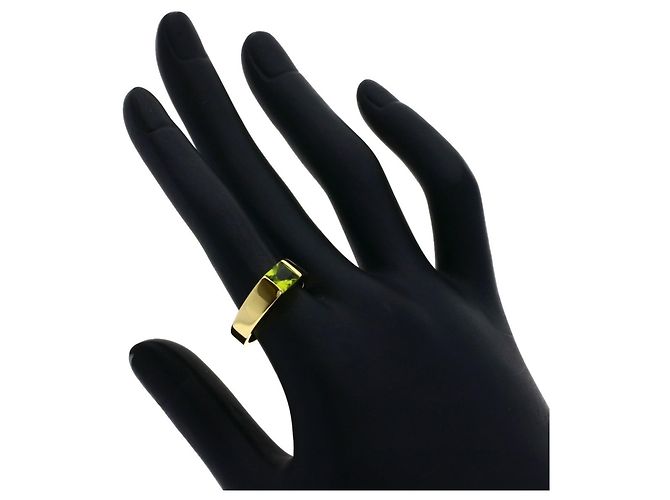 Anello Cartier Tank in oro giallo 18K con peridoto - vista 6