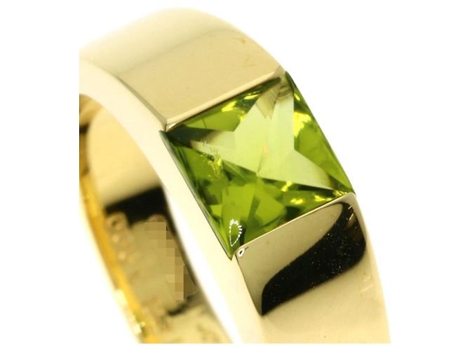 Anello Cartier Tank in oro giallo 18K con peridoto - vista 8