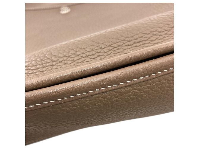 Hermès Evelyne 3 PM Schultertasche Taupe - Ansicht 12