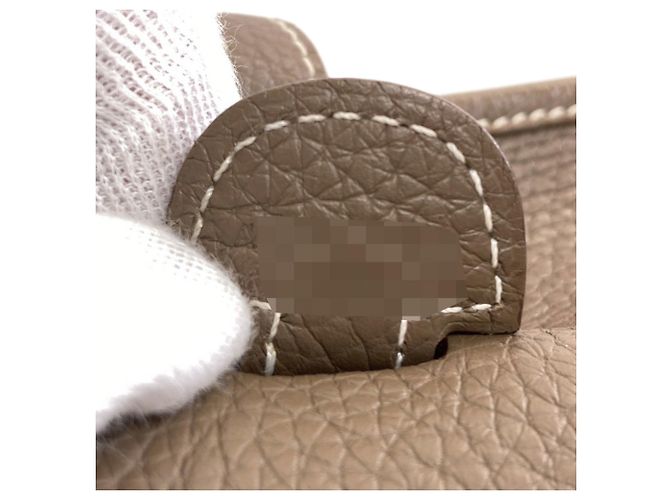 Hermès Evelyne 3 PM Schultertasche Taupe - Ansicht 7