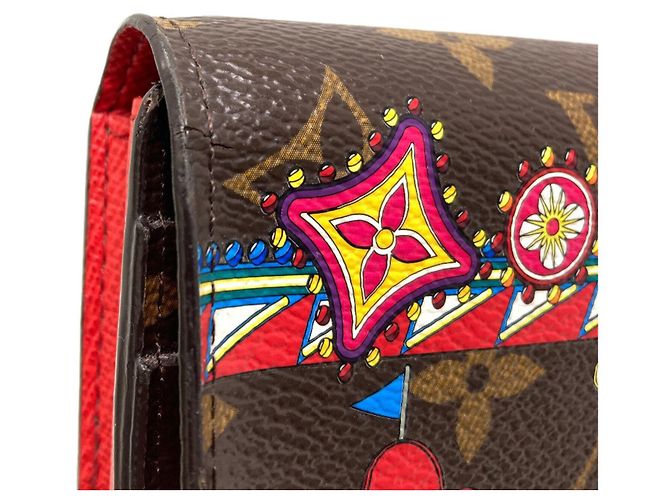 Sarah Cartera larga de lona Monogram Louis Vuitton Roja Monograma - vista 21