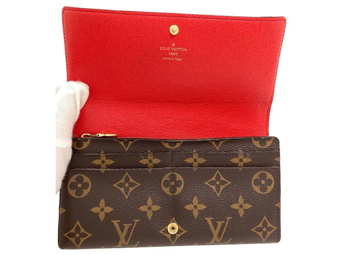 Sarah Cartera larga de lona Monogram Louis Vuitton Roja Monograma - vista 4