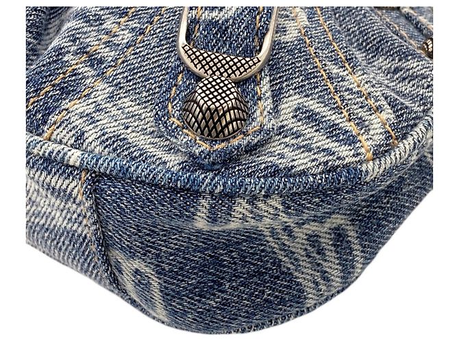 Le Cagole Balenciaga 695814 Le Cagol Borsa a Mano 2 Vie in Denim Blu - vista 14