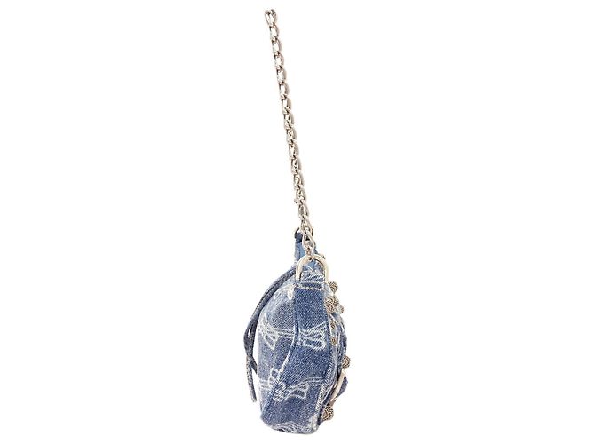 Le Cagole Balenciaga 695814 Le Cagol Borsa a Mano 2 Vie in Denim Blu - vista 3